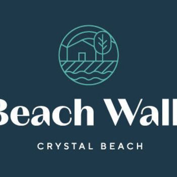Large square beachwalk logo blueback f