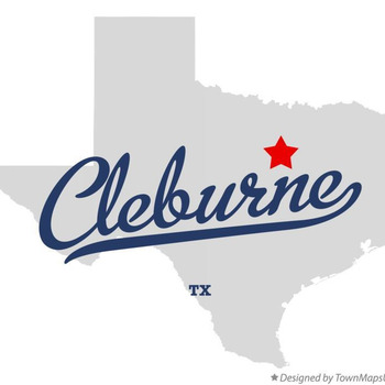 Large square map of cleburne tx