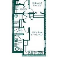 Medium dahlia lower level secondary suite floorplan