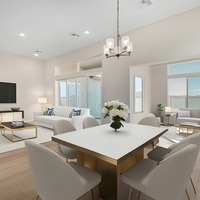 Medium great room staged