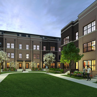 Medium nouveau courtyard community rendering