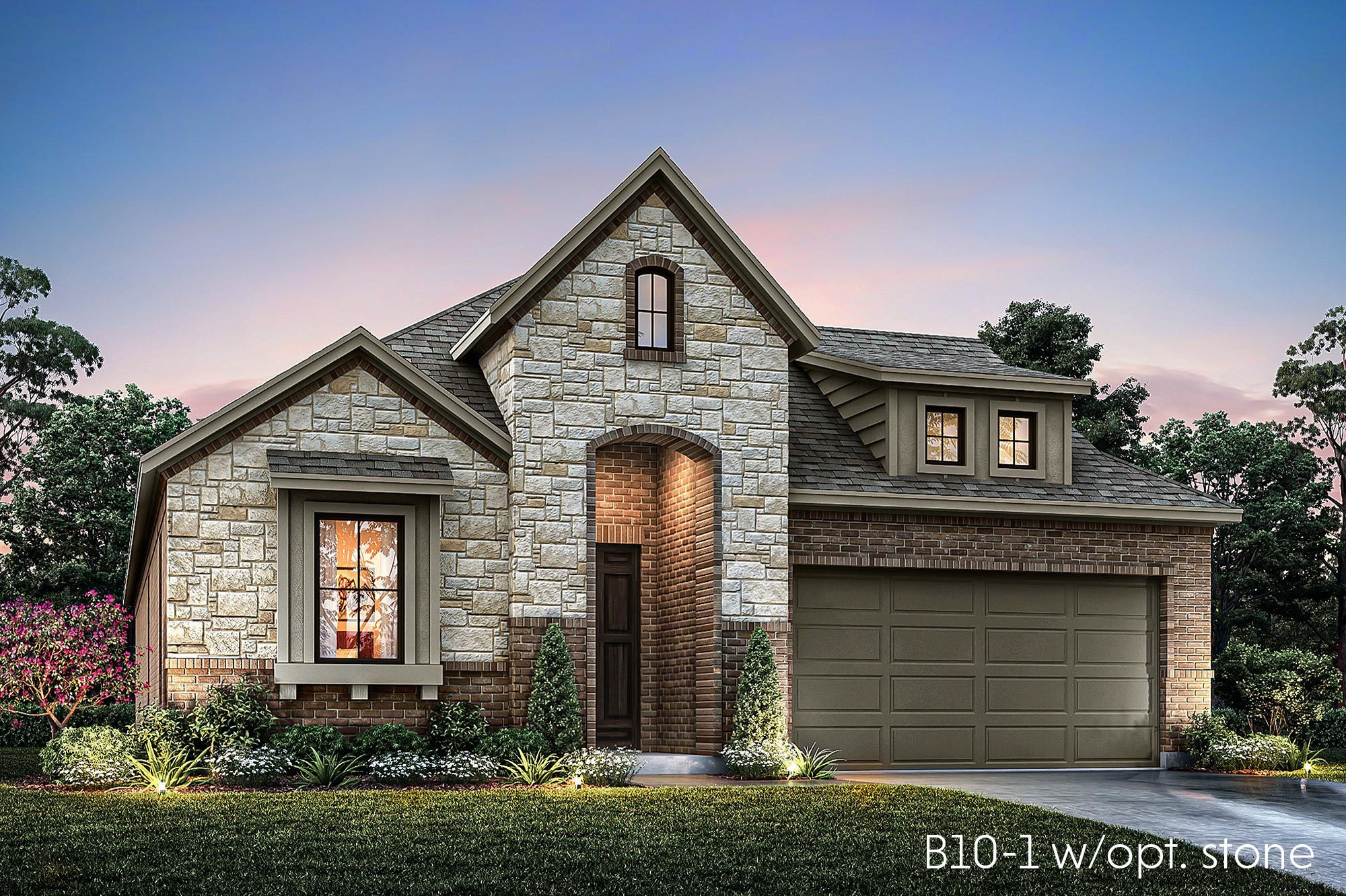 Sedona B10-1 w/opt. stone - Front Entry