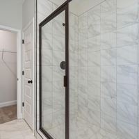 Medium master bathroom shower