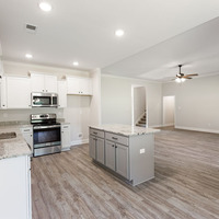 Medium kitchen and family room