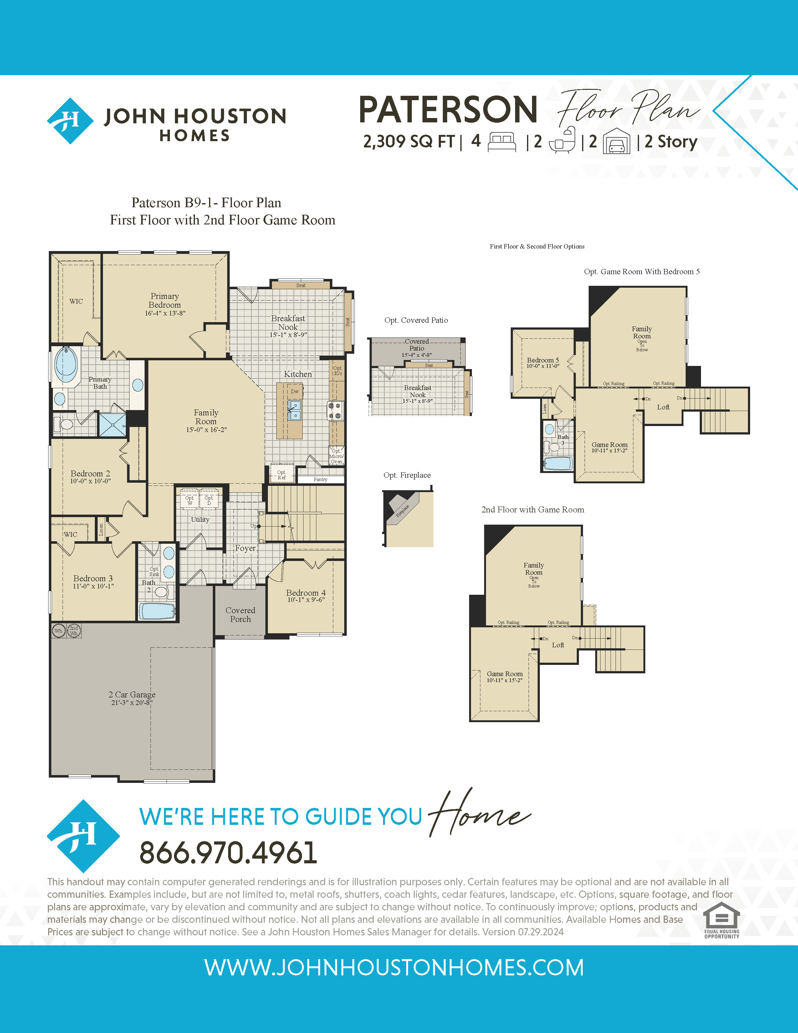 Paterson B9-1 Floor Plan w/ game room