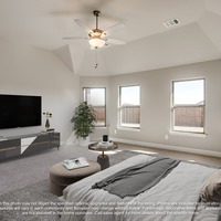 Medium primary bedroom virtually staged
