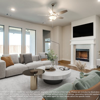 Medium living room virtually staged