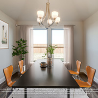 Medium dining room virtually staged