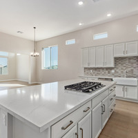 Medium gourmet kitchen with gas cooktop