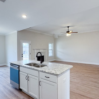 Medium kitchen and family room