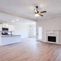Medium family room and kitchen