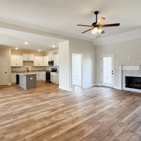 Medium family room and kitchen