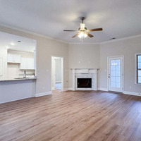 Medium family room and kitchen