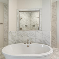 Medium master bathroom  2 