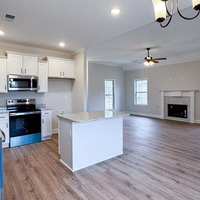 Medium kitchen and family room