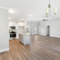 Medium kitchen and family room