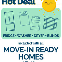 Medium fridge   washer   dryer   blinds