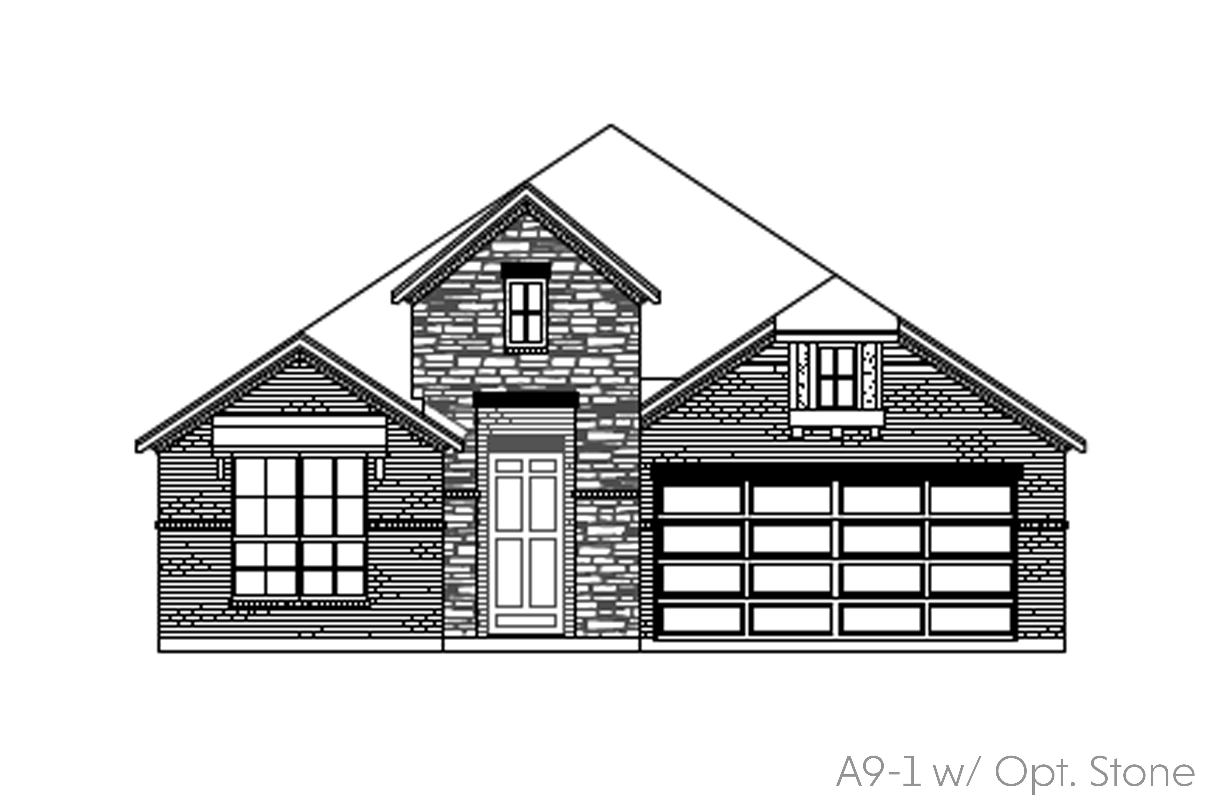 Sorrenton A9-1 w/opt. stone - Front Entry