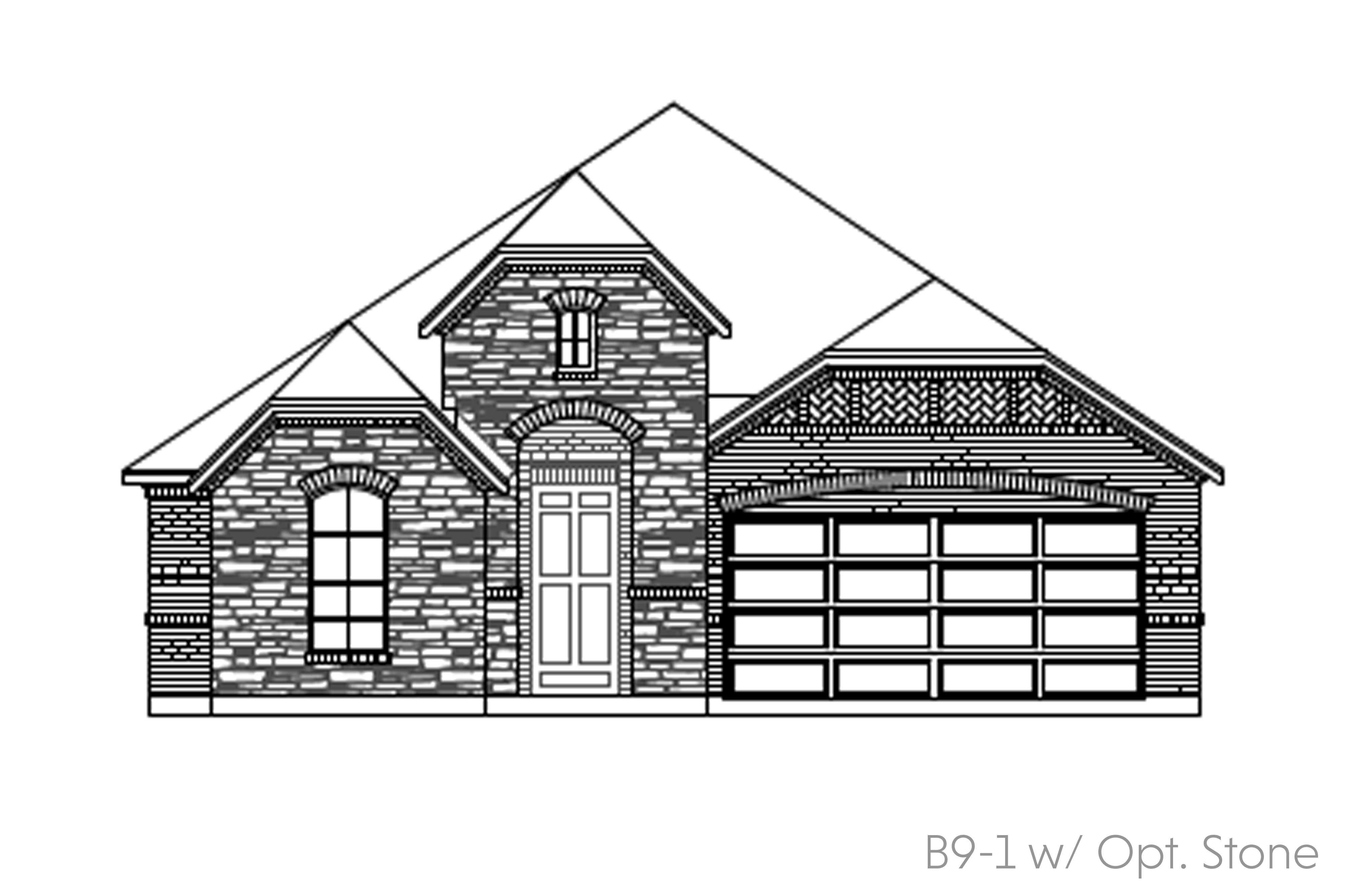 Sorrenton B9-1 w/opt. stone - Front Entry