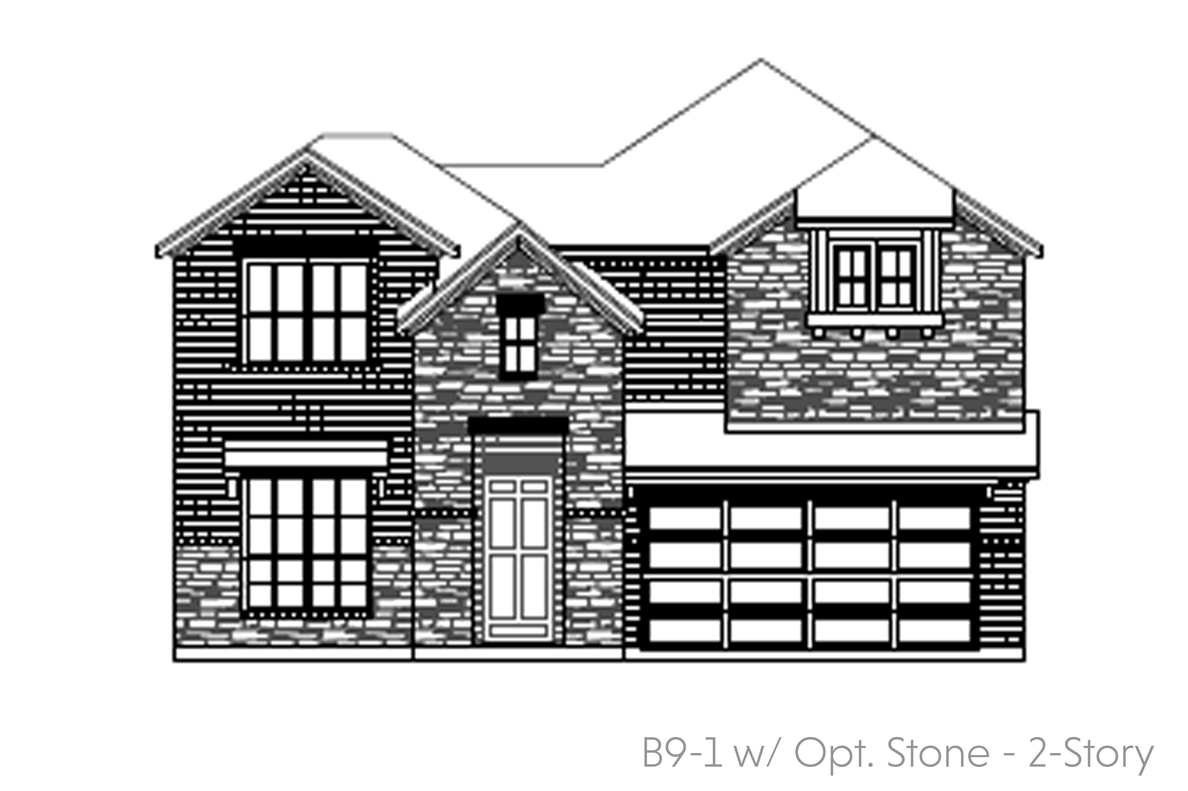 Sorrento B9-1 w/opt. stone - Front Entry - 2 Story