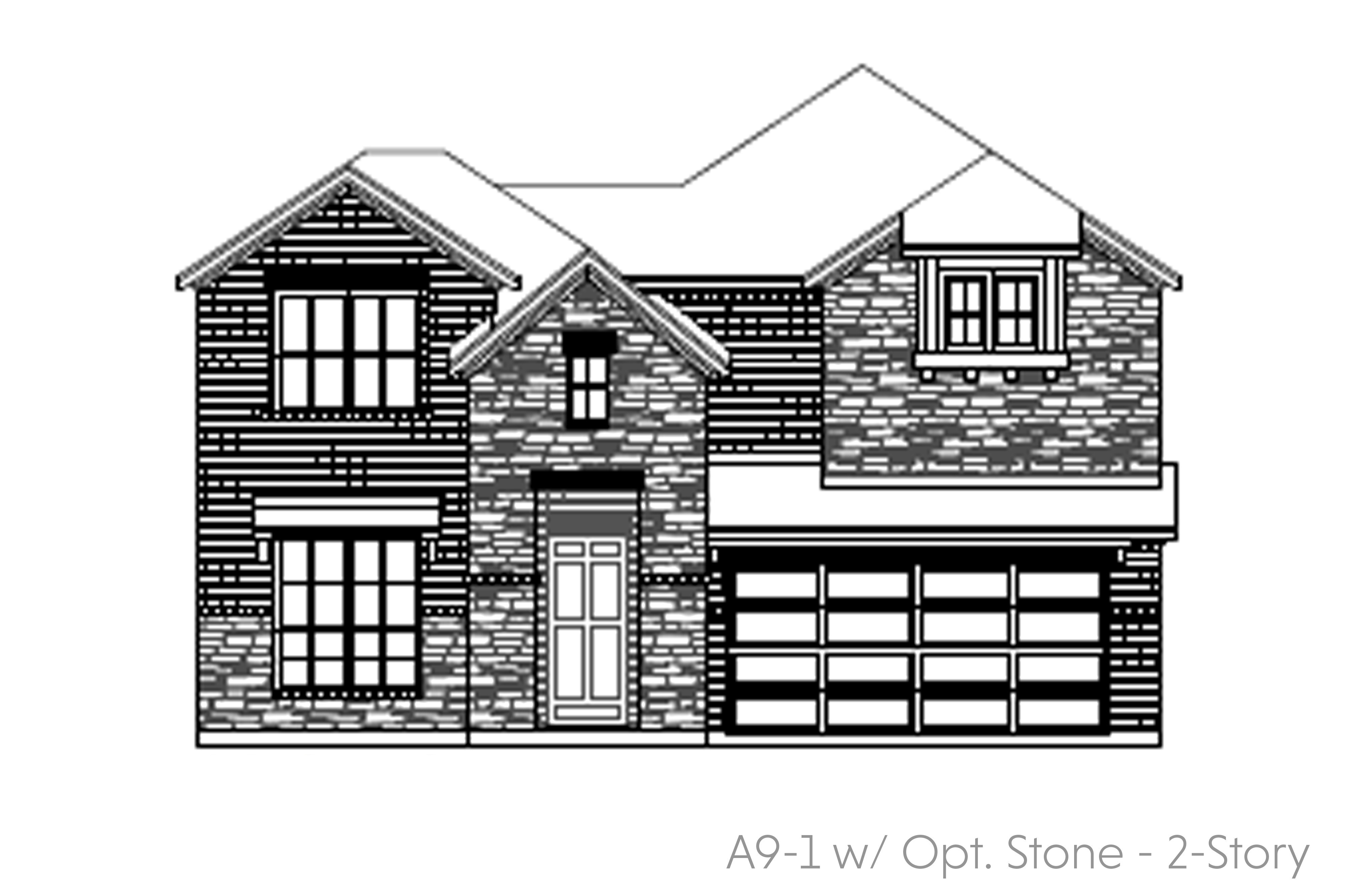 Sorrento A9-1 w/opt. stone - Front Entry - 2 Story