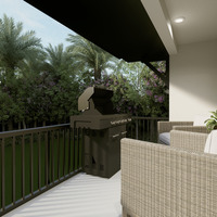 Medium blanc rendering balcony
