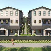 Medium blanc rendering upclose courtyard