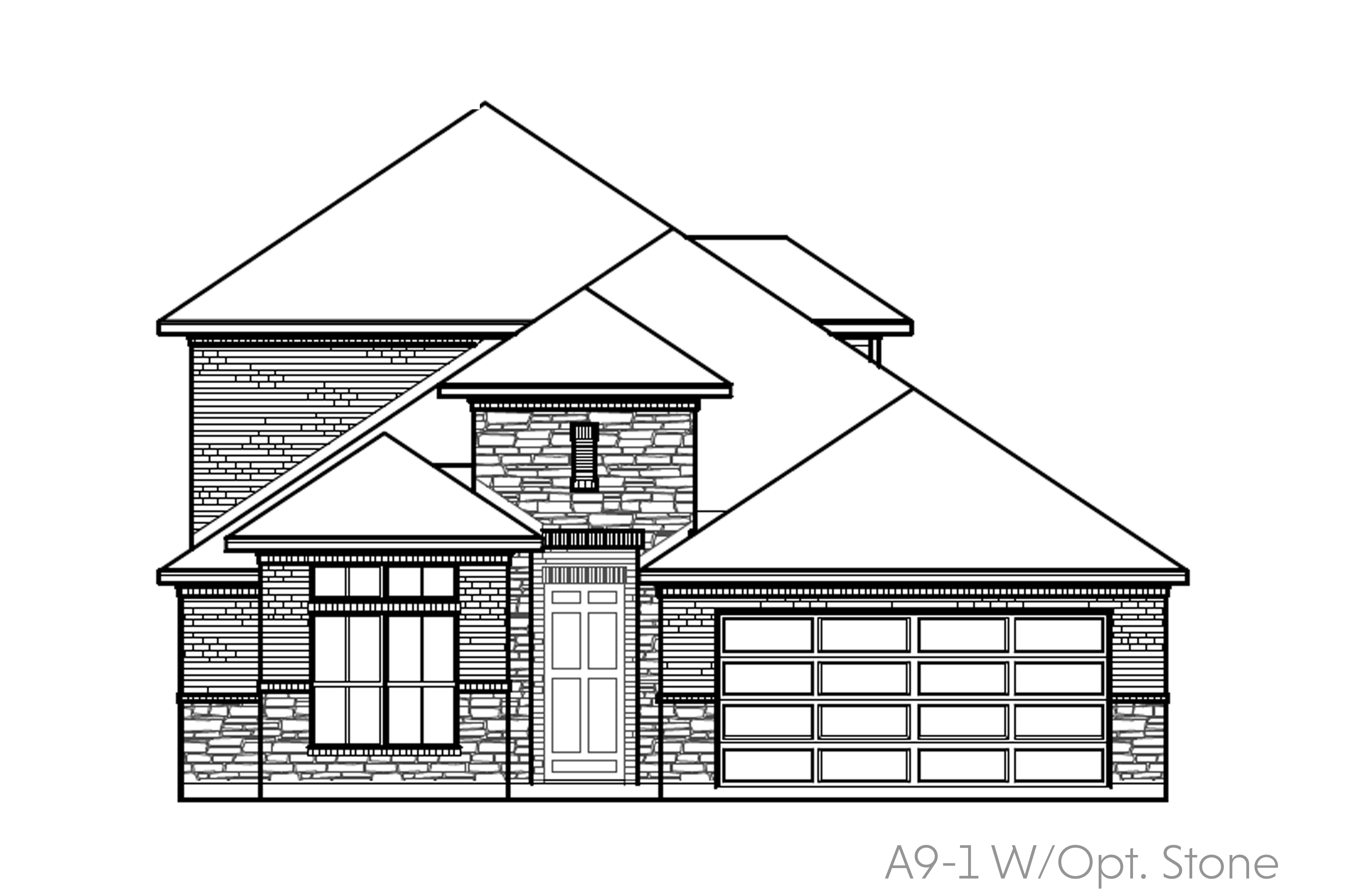 Capri A9-1 - Front Entry - 2 Story