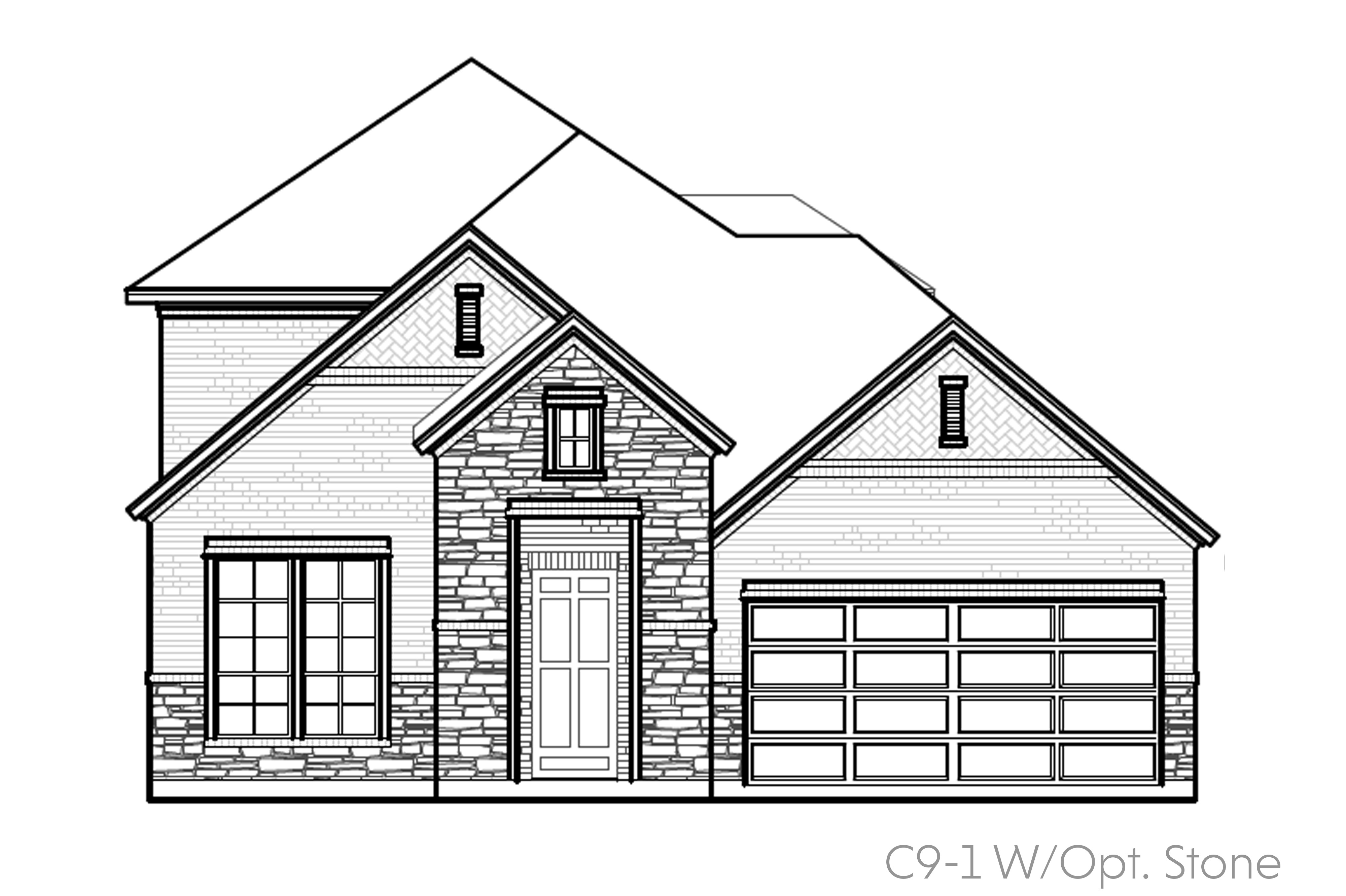 Capri C9-1 - Front Entry - 2 Story