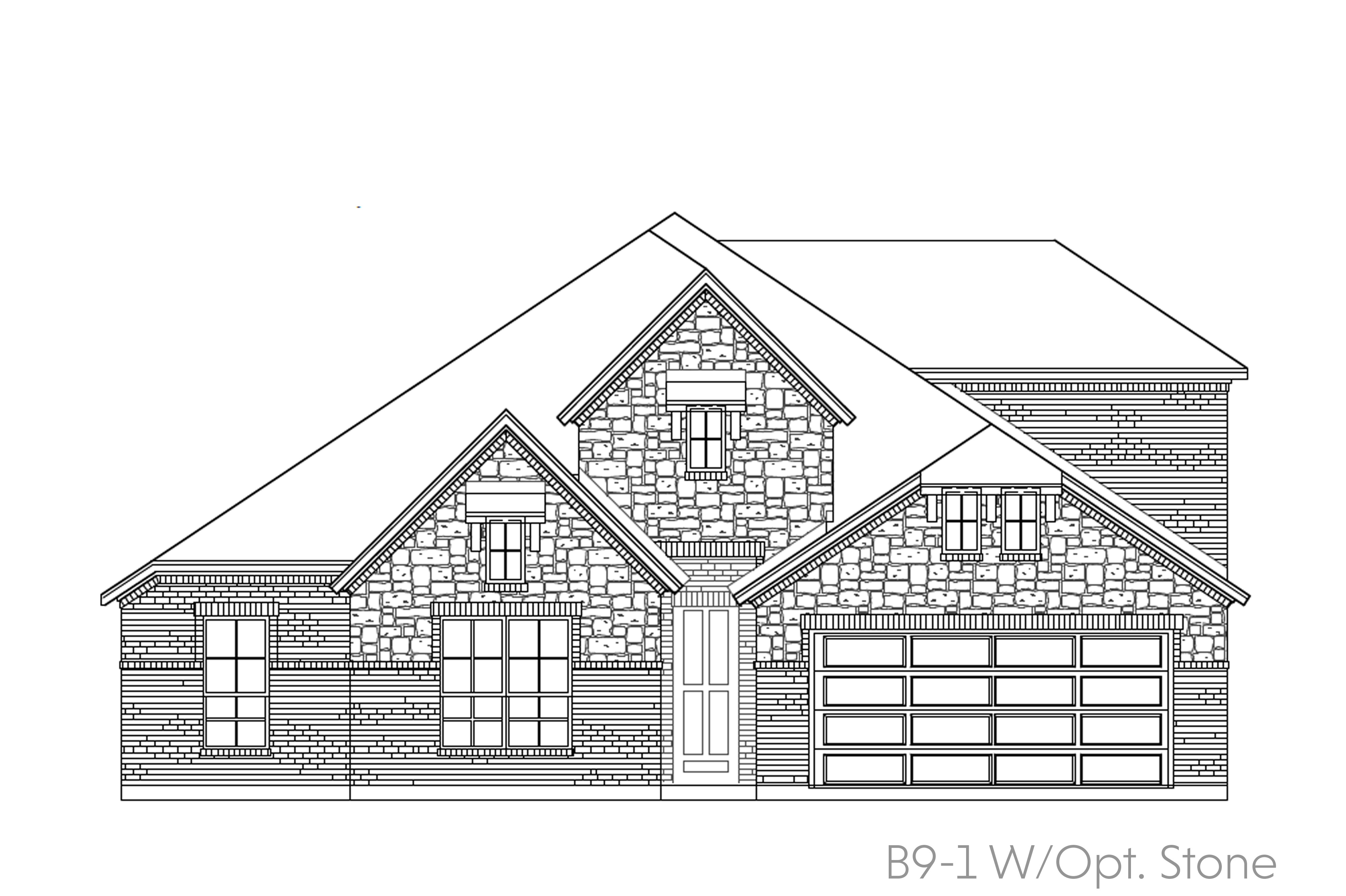 Savannah B9-1 - Front Entry - 2 Story
