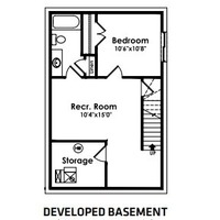 Medium developed basement 