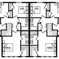 Medium upper floor plan 