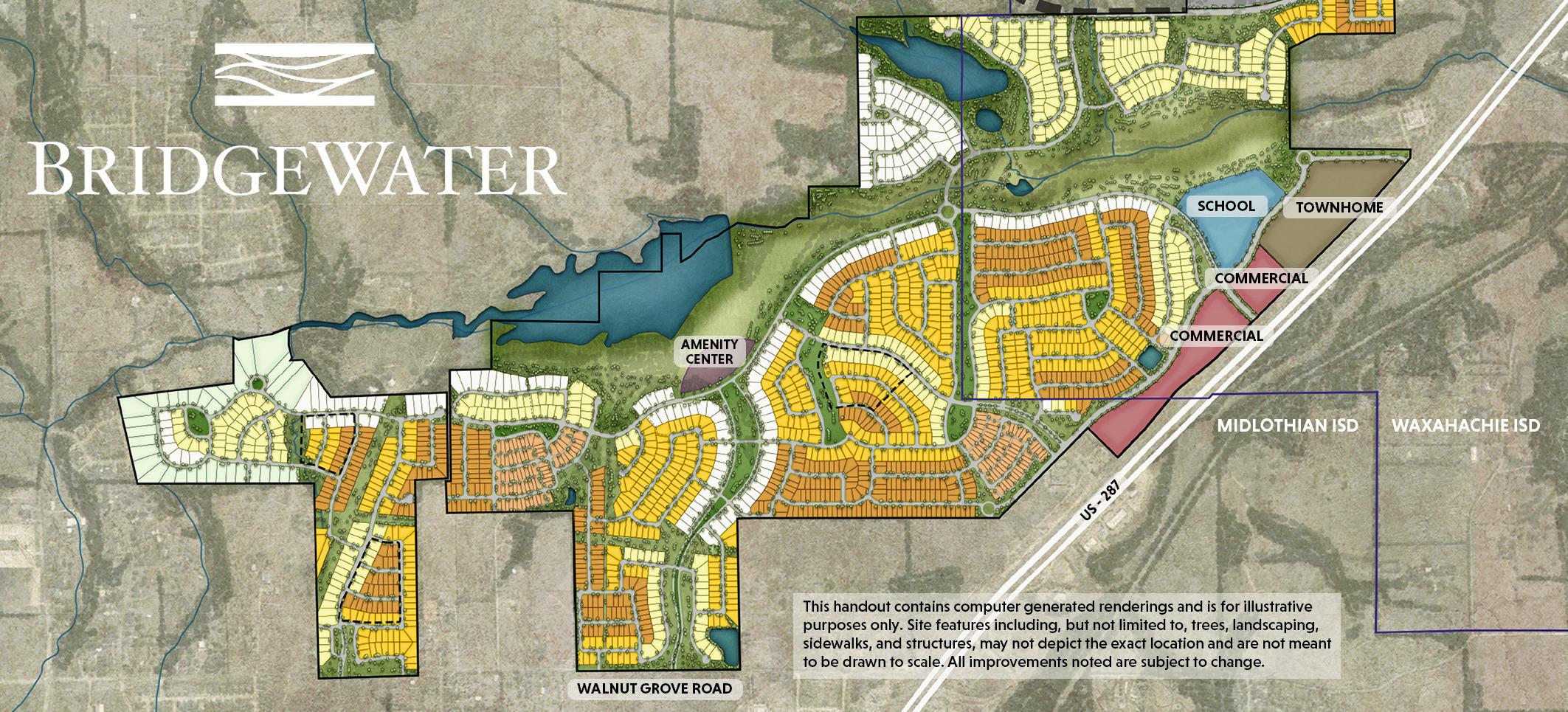 BridgeWater Overall Community Plat Map