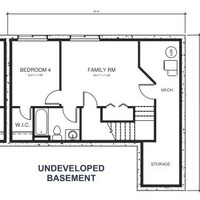 Medium undeveloped basement 