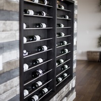 Medium wine rack display feature wall custom build