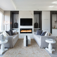 Medium luxury townhome fireplace