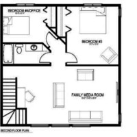 Medium second floor plan