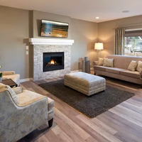Medium living area fireplace