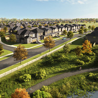 Medium 20 mahogany community rendering streetscape