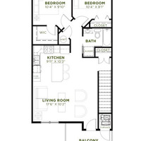 Medium upper floor plan