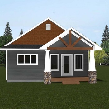 Large square 3d prefab cabin rendering 1170x738