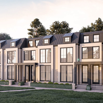Large square rendering townhomes