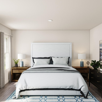 Large square monroe primary bedroom