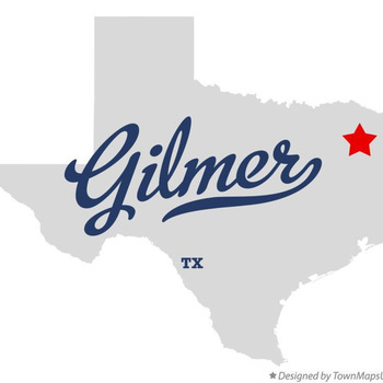 Large square map of gilmer tx